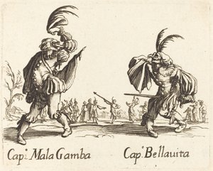Cap. Mala Gamba and Cap. Bellavita by After Jacques Callot
