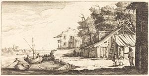 River Bank by After Jacques Callot