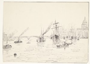 View Over the Seine (?) by Agnes Lunn