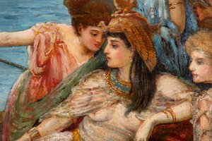 The Flight of Antony and Cleopatra from the Battle of Actium by Agnes Pringle