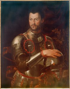 Portrait of Duke Cosimo I in Armor by Agnolo Bronzino