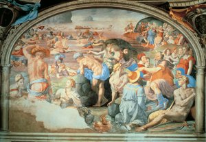 Crossing of Red Sea, fresco by Agnolo Bronzino, Palazzo Vecchio, Florence, Italy