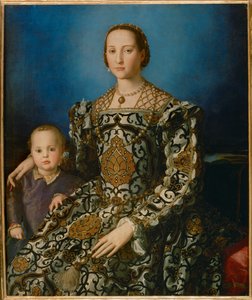 Eleonora of Toledo, Wife of Cosimo I Medici and Her Son Giovanni
