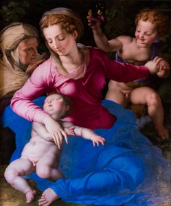 Madonna and Sleeping Child, Saint Elizabeth and Saint Giovannino by Agnolo Bronzino