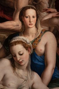 Medici Chapel: Descent of Christ to the Limbo (detail) by Agnolo Bronzino