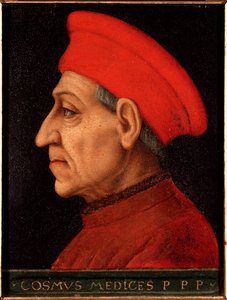 Portrait of Cosimo de Medici, known as Cosimo the Old Medici (1389-1464) by Agnolo Bronzino