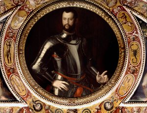 Portrait of Jean de Medicis dit Jean des Bands Noires (Giovanni dalle Bande Nere) (1498-1526) by Bronzino (1503-1572) - Painting preserved at Palazzo Vecchio, Florence by Agnolo Bronzino