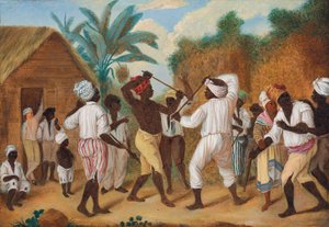 A Cudgelling Match between English and French Negroes in the Island of Dominica by Agostino Brunias