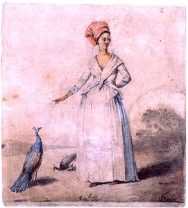 Lady with peacock, c.1770