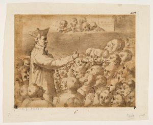 Caricature of a Sermon by Agostino Carracci