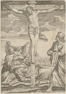 Crucifixion by Agostino Carracci