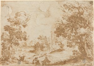 Landscape with Two Washerwomen