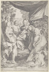Mary with Child and Saint Jerome and Mary Magdalene by Agostino Carracci