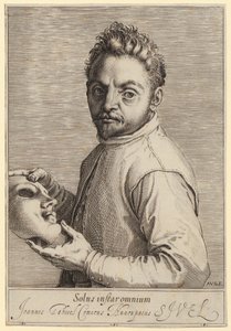 Portrait of Giovanni Gabrielli, called “Il Sivello” by Agostino Carracci