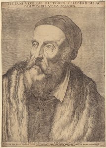 Portrait of Titian by Agostino Carracci
