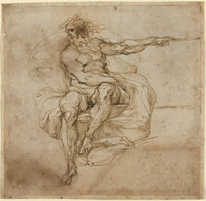 Seated Male Nude