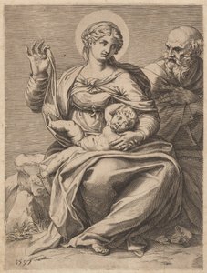 The Holy Family by Agostino Carracci