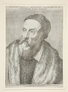 Tiziano Vecelli (Titian) by Agostino Carracci