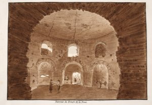 Interior of the Temple of the Cough, 1833 by Agostino Tofanelli