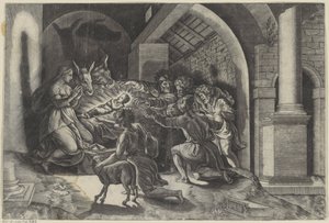 Adoration of the Shepherds by Agostino Veneziano