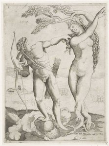 Apollo and Daphne by Agostino Veneziano