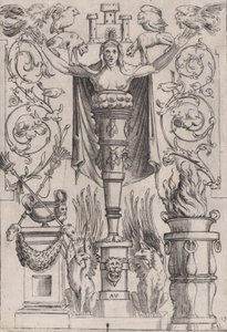 Ornamental Panel by Agostino Veneziano
