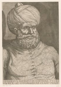 Portrait of Admiral Khair ad-Din Barbarossa by Agostino Veneziano
