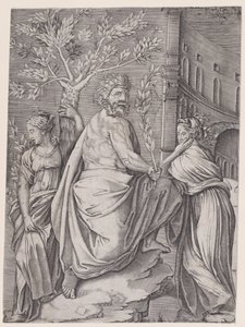 The Man with a Laurel Branch by Agostino Veneziano