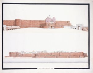 The Fort of Agra, with the Delhi Gate, c. 1815