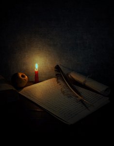 Quiet Candlelit Study by Ahmed Idris