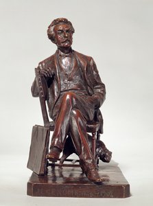 A seated portrait of Jean Leon Gerome (1824-1904)