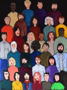 Diverse Crowd Faces by Aisha Haider