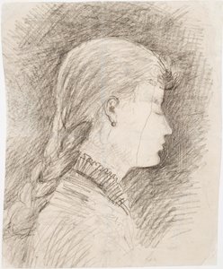 Head of a Girl (Gerda Ringbom, Later Bergroth) by Akseli Gallen-Kallela