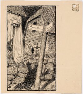 The Ghost in the Churchyard by Akseli Gallen-Kallela