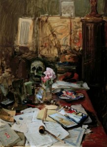 Work Table in Paris by Akseli Valdemar Gallen Kallela