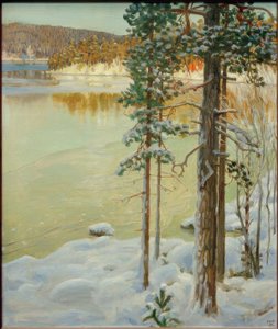 Frozen Lake, Ruovesi by Akseli Valdemar Gallen Kallela
