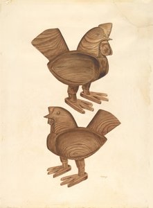 Rooster and Hen by Al Curry