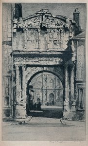 Porte Saint-Pierre, Auxerre, 1912 by Albany E Howarth