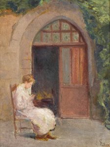 Girl Seated Outside of La Boissiere