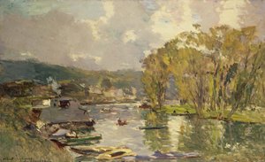 Along the Seine at Meudon by Albert Charles Lebourg