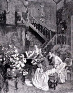 Studying the Music by Albert (after) Aublet
