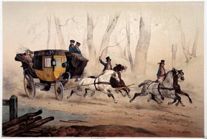 The Post Chair Print by Albert Adam 1870 Paris, Musee Carnavalet by Albert Adam