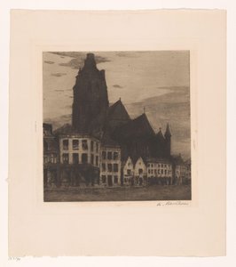 View of the Saint Walburga Church in Oudenaarde