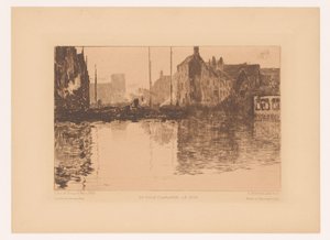 Harbor View in Flanders by Albert Baertsoen