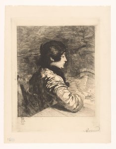 Portrait of Charlotte Besnard by Albert Besnard (signed by artist)