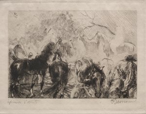 Horse Market in Algiers, 1898 by Paul Albert Besnard