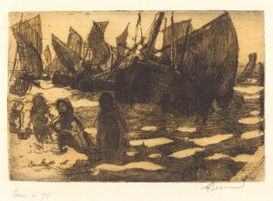 Small Fishing Boats of Berck by Albert Besnard