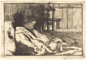 Woman Reading in the Atelier by Albert Besnard