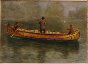 Fishing from a Canoe by Albert Bierstadt