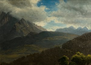 In the Rocky Mountains by Albert Bierstadt